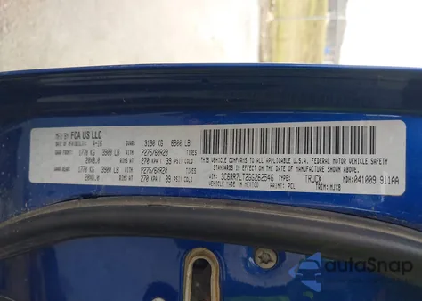 2016 Ram 1500 Big Horn from USA, damaged, VIN 3C6RR7LT2GG262546